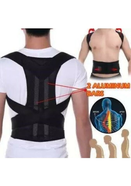 Çift Balenli Bel Sırt Omuz Destekleyici Spor Korse Dik Durus Korsesi Dik Durma