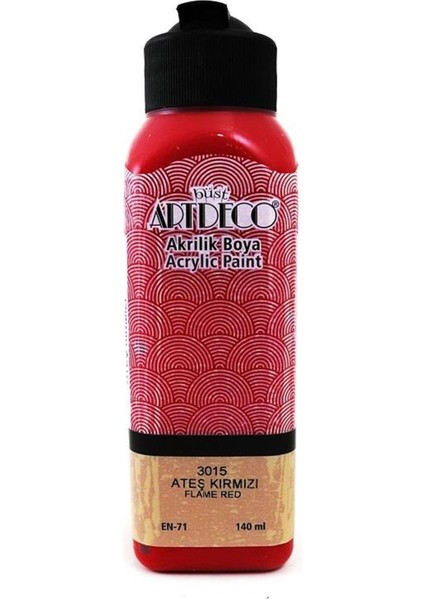 Artdeco Akrilik Boya 140 Ml. Ateş Krmızı 070R-3015 Akrilik Boya