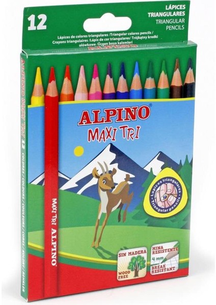 Dolphin Alpino Maxı Trı 12 Li Boya Kalemi AL-2133 Sulu Boya