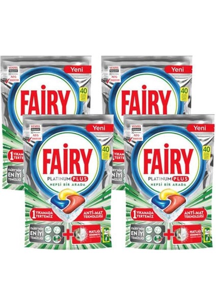 Platinum Plus Bulaşık Deterjanı Kapsülü 160 Yıkama Zorlu Yağları Kolayca Temizler