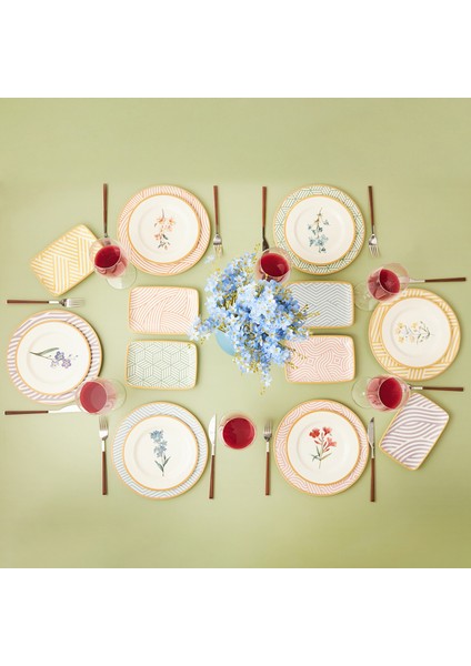 Botanica New Stoneware 18 Parça 6 Kişilik Yemek & Kahvaltı Takımı