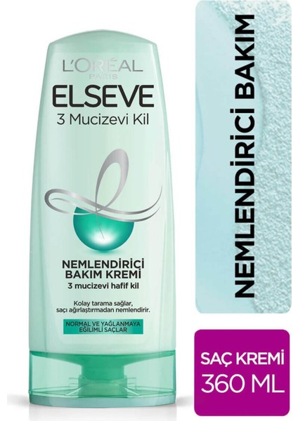 Loreal Paris Elseve Mucizevi Kil Saç Kremi 360 ml
