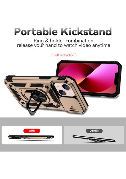 Iphone 13 Mini Altın Için Sürgülü Kamshield Durumda(Yurt Dışından) modelleri