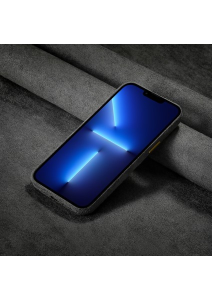 Iphone 13 Mini Gri Için Pürüzlü Pu Durumda fırsatları