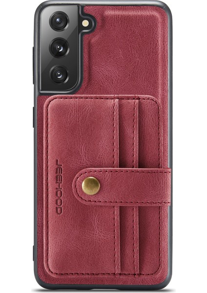 Rfıd Pu + Tpu Kılıf Samsung Galaxy S22 5g Kırmızı