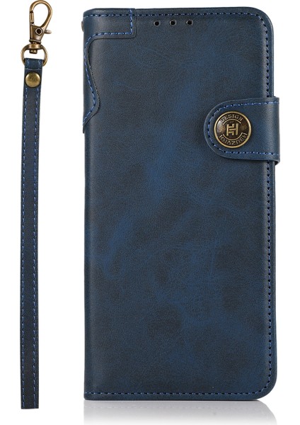 Samsung Galaxy S22 5g Mavi Için Khazneh Pu Kılıfı