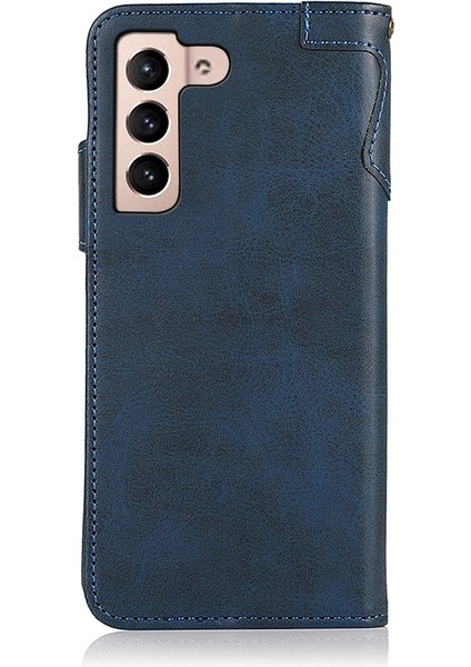 Samsung Galaxy S22 5g Mavi Için Khazneh Pu Kılıfı modelleri