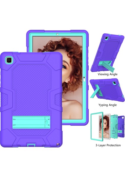 Samsung Galaxy Tab A7 10.4 (2020) T500 / T505 Kılıfı Mor Nane Yeşili fırsatları