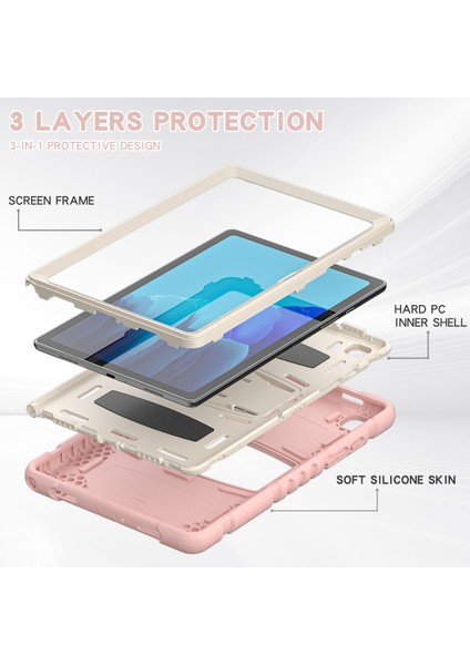 Samsung Galaxy Tab A7 T500 Pc + Silikon Kılıf Kiraz Çiçekleri Pembe(Yurt Dışından)