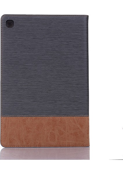 Samsung Galaxy Tab A7 T500 Için Deri Tablet Kılıfı Koyu Gri