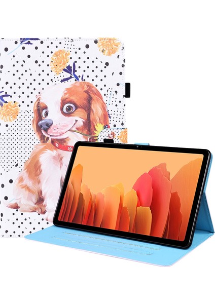 Samsung Galaxy Tab A7 10.4 2020 SM-T500 / SM-T505 Kılıf Küçük Çıçek Köpek(Yurt Dışından)