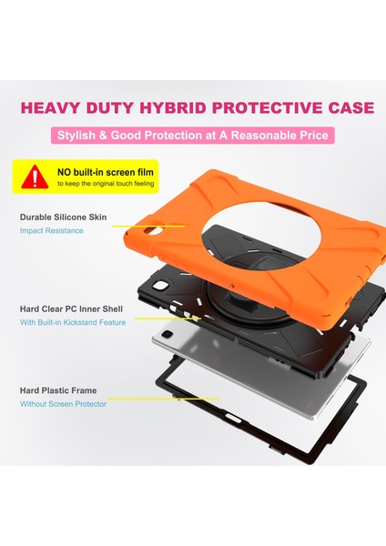 Samsung Galaxy Tab A7 10.4 2020 T500 / T505 Kılıfı Turuncu(Yurt Dışından) fırsatları