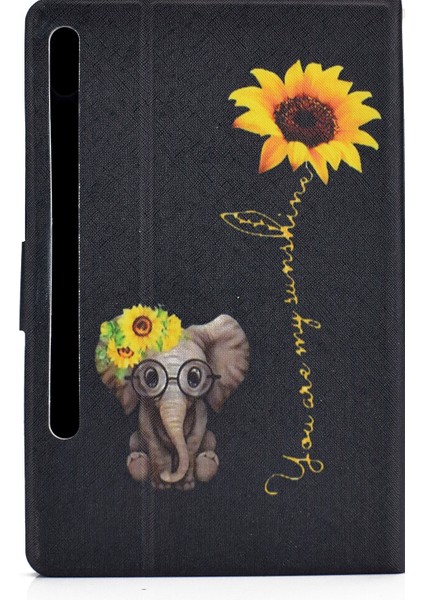 Samsung Galaxy Tab S7 11.0 T870 Renkli Çizim Kılıfı Krizantem Fil fırsatları