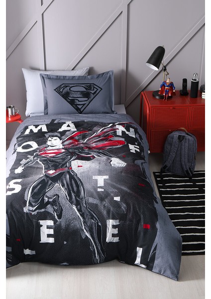 Superman Steel Tek Kişilik Lisanslı Çocuk Nevresim Takımı