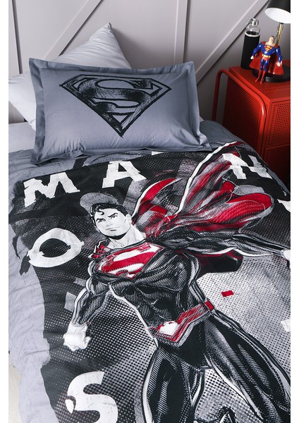 Superman Steel Tek Kişilik Lisanslı Çocuk Nevresim Takımı