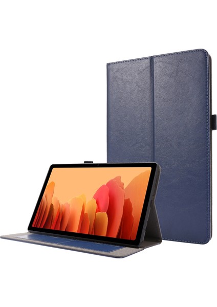 Samsung Galaxy Tab A7 (2020) Deri Kılıf Köyü Mavi