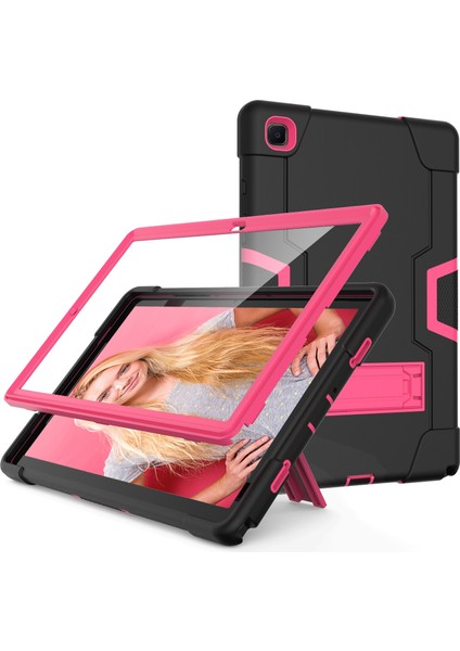 Samsung Galaxy Tab A7 10.4 (2020) T500 Pc Kılıfı Siyah + Gül Kırmızı fiyatları