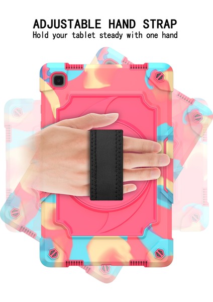 Samsung Galaxy Tab A7 10.4 (2020) / T500 Silikon + Pc Kılıfı Renkli + Gül Kırmızı fırsatları