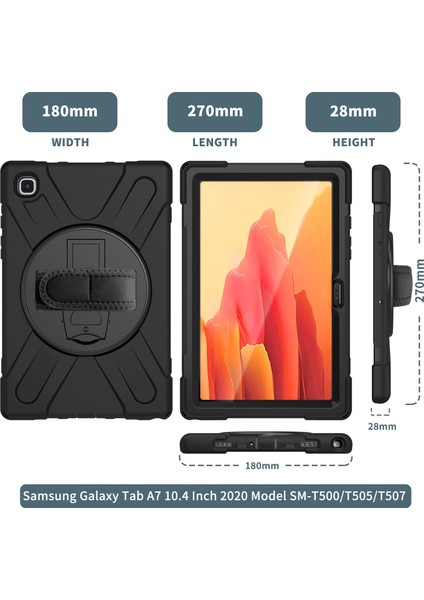 Samsung Galaxy Tab A7 10.4 2020 T500 / T505 Kılıfı Siyah