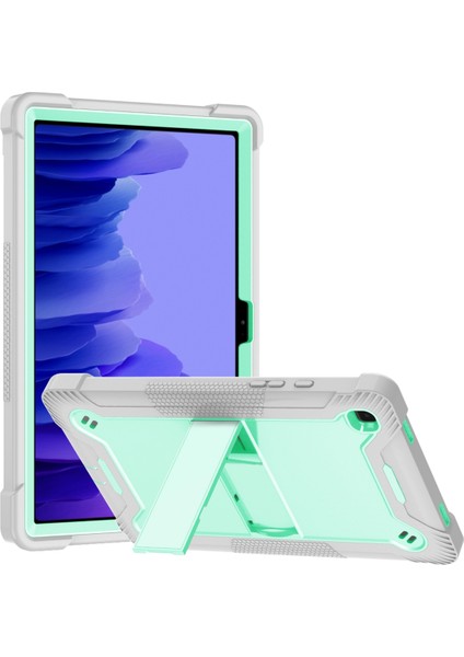 Samsung Galaxy Tab A7 10.4 (2020) Silikon + Pc Kılıfı Gri + Yeşil