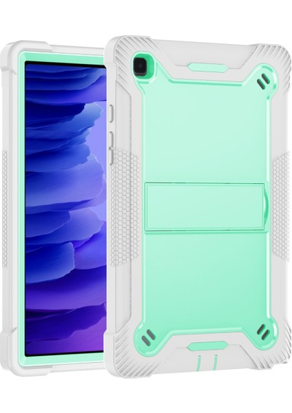 Samsung Galaxy Tab A7 10.4 (2020) Silikon + Pc Kılıfı Gri + Yeşil