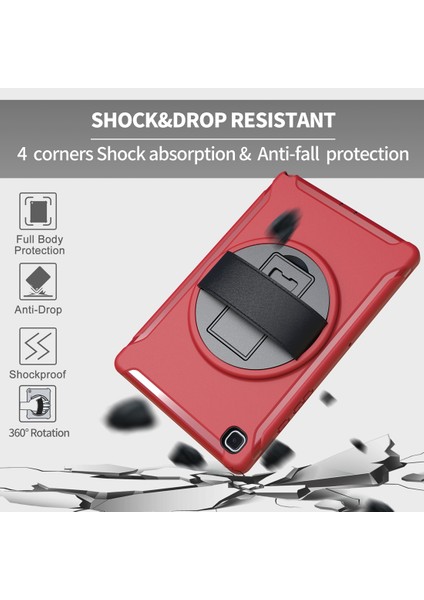 Samsung Galaxy Tab A7 10.4 (2020) Dönen Tutucu Kılıf Kırmızı fırsatları