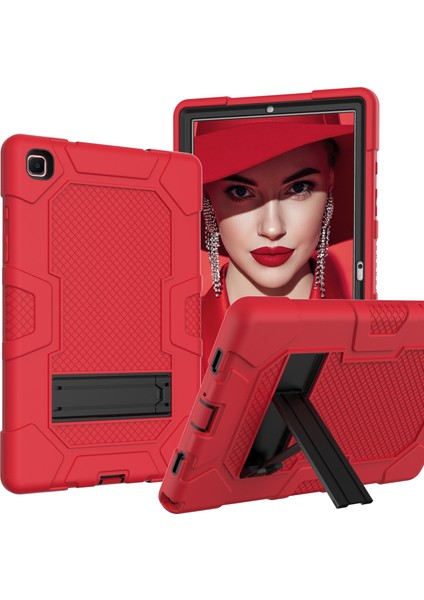 Samsung Galaxy Tab A7 10.4 (2020) T500 / T505 Kılıfı Kırmızı Siyah