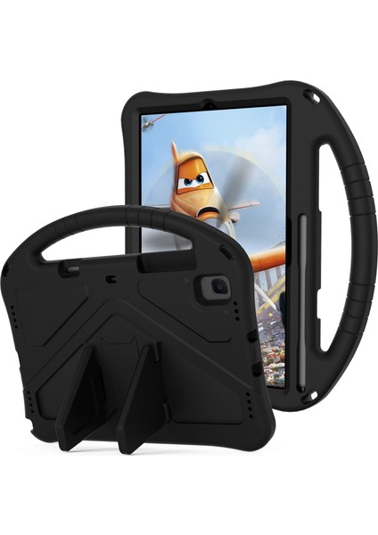 Galaxy Tab A7 10.4 (2020) T500 Eva Düz Anti Düşen Koruyucu Kılıf Kabuğu Tutucu Siyah