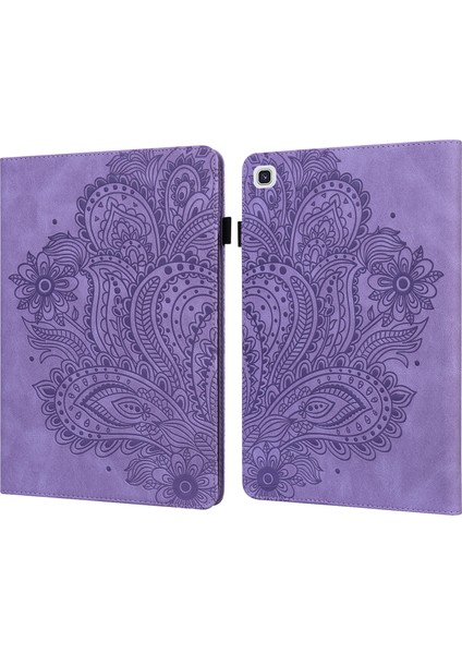 Samsung Galaxy Tab A7 T500 Tpu + Pu Kılıf Mor
