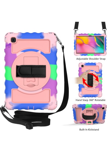 Samsung Galaxy Tab A7 2020 Için Silikon + Pc Kılıfı Renkli + Gül Altın fiyatları