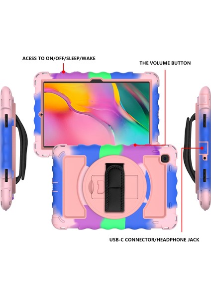 Samsung Galaxy Tab A7 2020 Için Silikon + Pc Kılıfı Renkli + Gül Altın modelleri