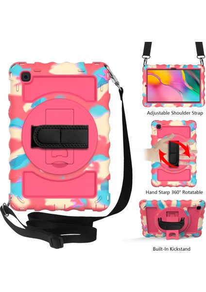 Samsung Galaxy Tab A7 2020 Için Silikon + Pc Kılıfı Renkli + Sıcak Pembe fiyatları