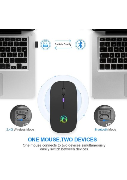 One Zero M-BT08 Kablosuz Şarj Edilebilir Bluetooth Mouse