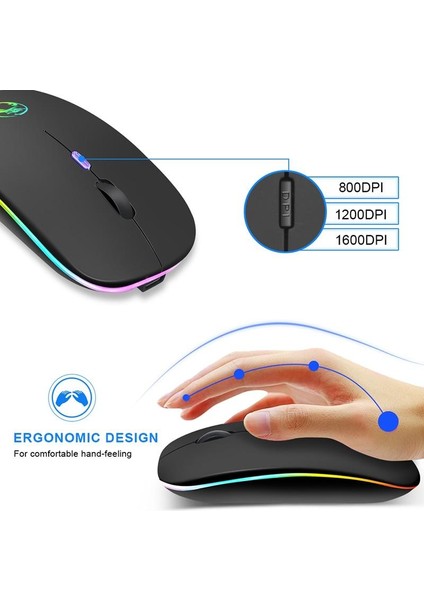 One Zero M-BT08 Kablosuz Şarj Edilebilir Bluetooth Mouse