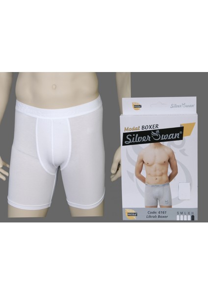 Modal Kutulu Beyaz Lüx Boxer
