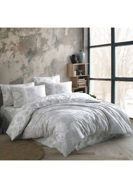 Jardin Silver - Ranforce Çift Kişilik Nevresim Takımı