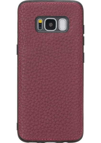 Galaxy S8 Uyumlu Deri Arka Kapak FL19 Bordo