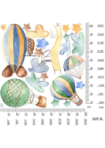 Uçan Balonlar ve Bulutlar Çocuk Odası Duvar Sticker fiyatları