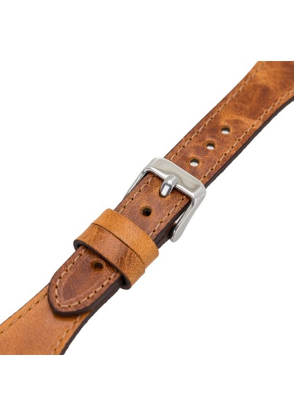 Apple Watch Uyumlu Deri Kordon 38-40-41MM Slim G19 Taba