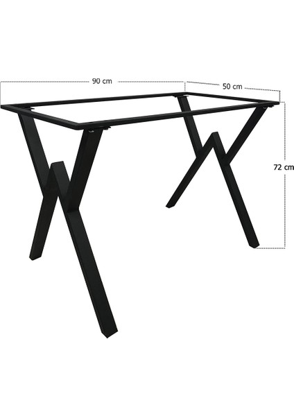 Retro Metal Masa Ayak - x Ayak (50X90CM Çerçeve )