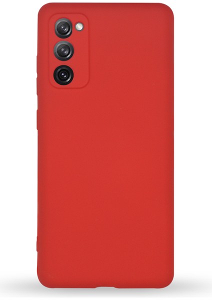 Samsung Galaxy S20 Fe Kapak Kamera Korumalı Içi Kadife Lansman Silikon Kılıf - Kırmızı