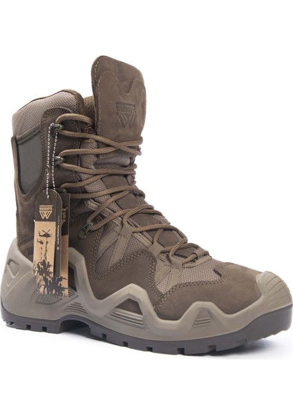 Khaki 1049 Nubuk Deri Waterproof Arazi ve Askeri Bot