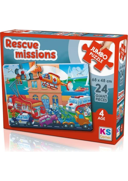 KS Games Rescue Missions Jumbo Puzzle 24 Parça