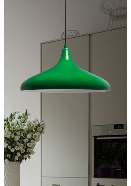Champion Yeşil Tekli Avize Sarkıt Salon Mutfak Ofis Cafe Pastane Lamba Aydınlatma Avizeler