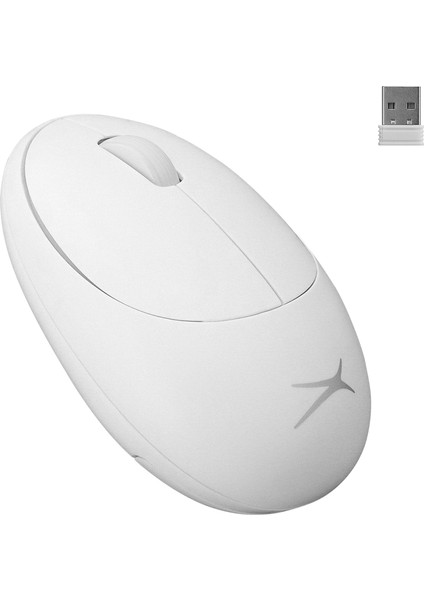 ALBM7335 Beyaz 2.4ghz USB 1200DPI Alkalin Pilli Kablosuz Mouse