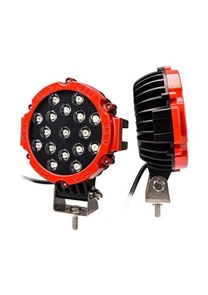 Off road sis lambası ledli 51watt 17 ledli kırmızı 4x4
