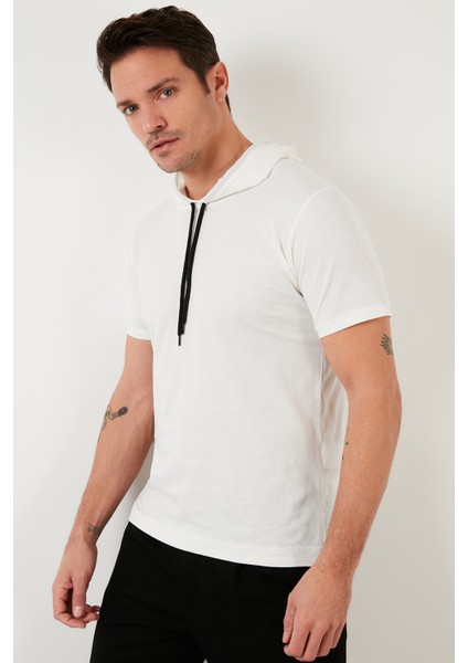 Pamuklu Kapüşonlu Slim Fit T Shirt Erkek T Shirt 5412021 modelleri