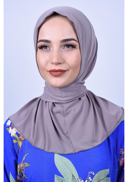 ALLURİNG Kadın Tesettür Çıtçıtlı Boyunluk Hijap Bone Şal