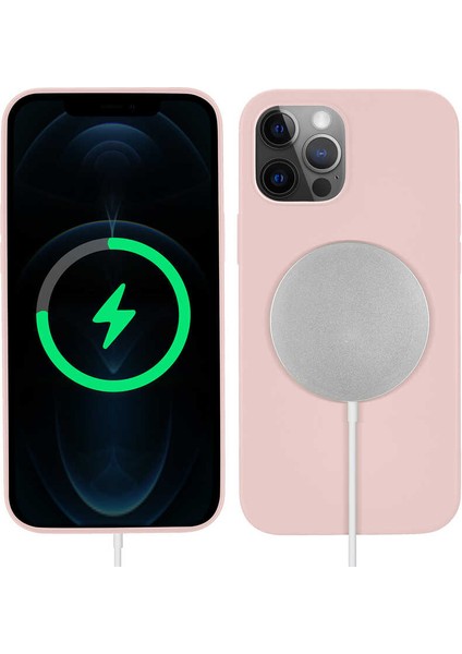 - iPhone 13 Pro Max - Kılıf Kablosuz Şarj Destekli Silksafe Magsafe Kapak