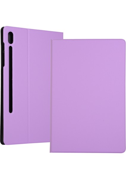 Lenovo Xiaoxin Pad Pro 12.6 Gerilim Zanaat Doku Tpu Yatay Çevirme Tablet Kılıfı-Mor (Yurt Dışından)